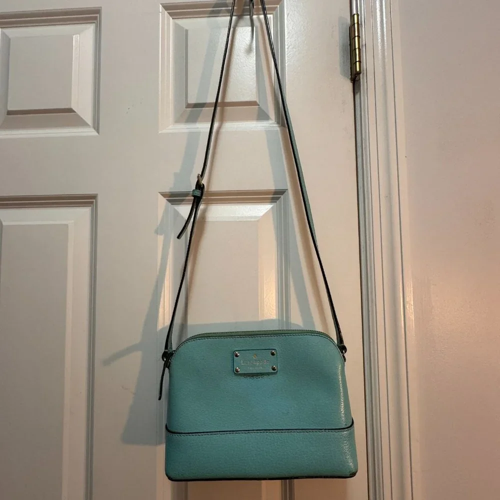 Kate Spade Wellesley Hanna baby blue leather crossbody purse